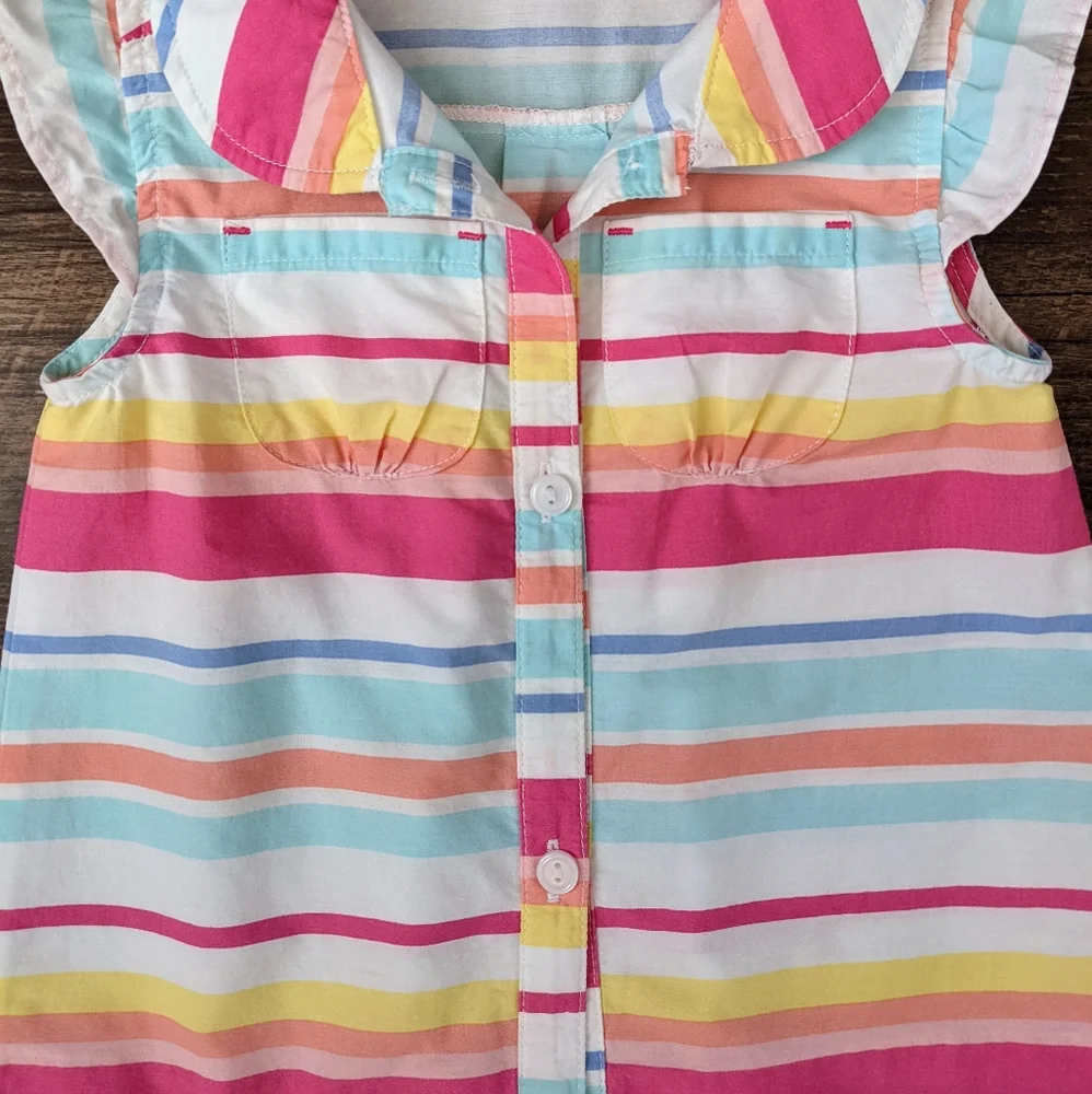 Gymboree Rainbow Stripe Tie Front Top